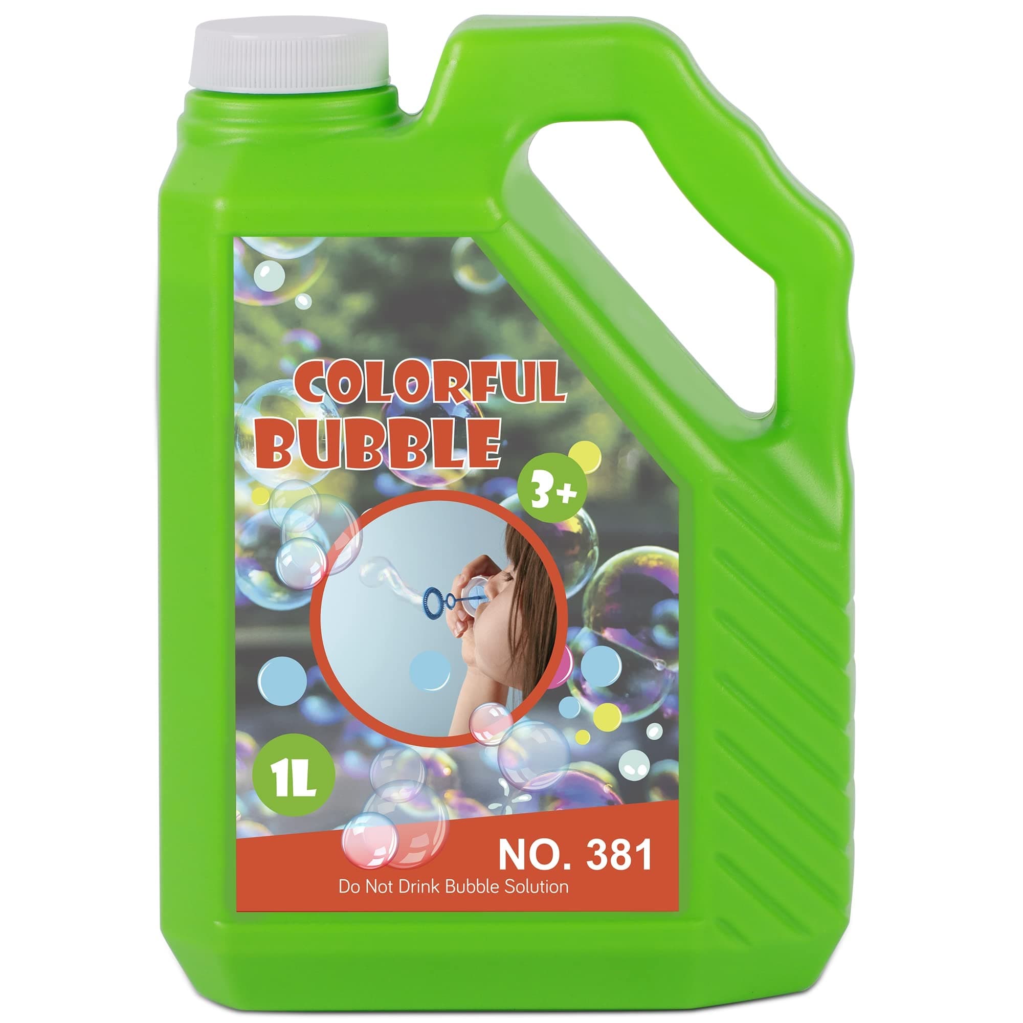 Concentrated Bubble Solution, 1 L/ 33.8 OZ Refill for Bubble Machines, Giant Wands, and Blowers - Up to 2.5 Gallons for Kids' Birthday Parties