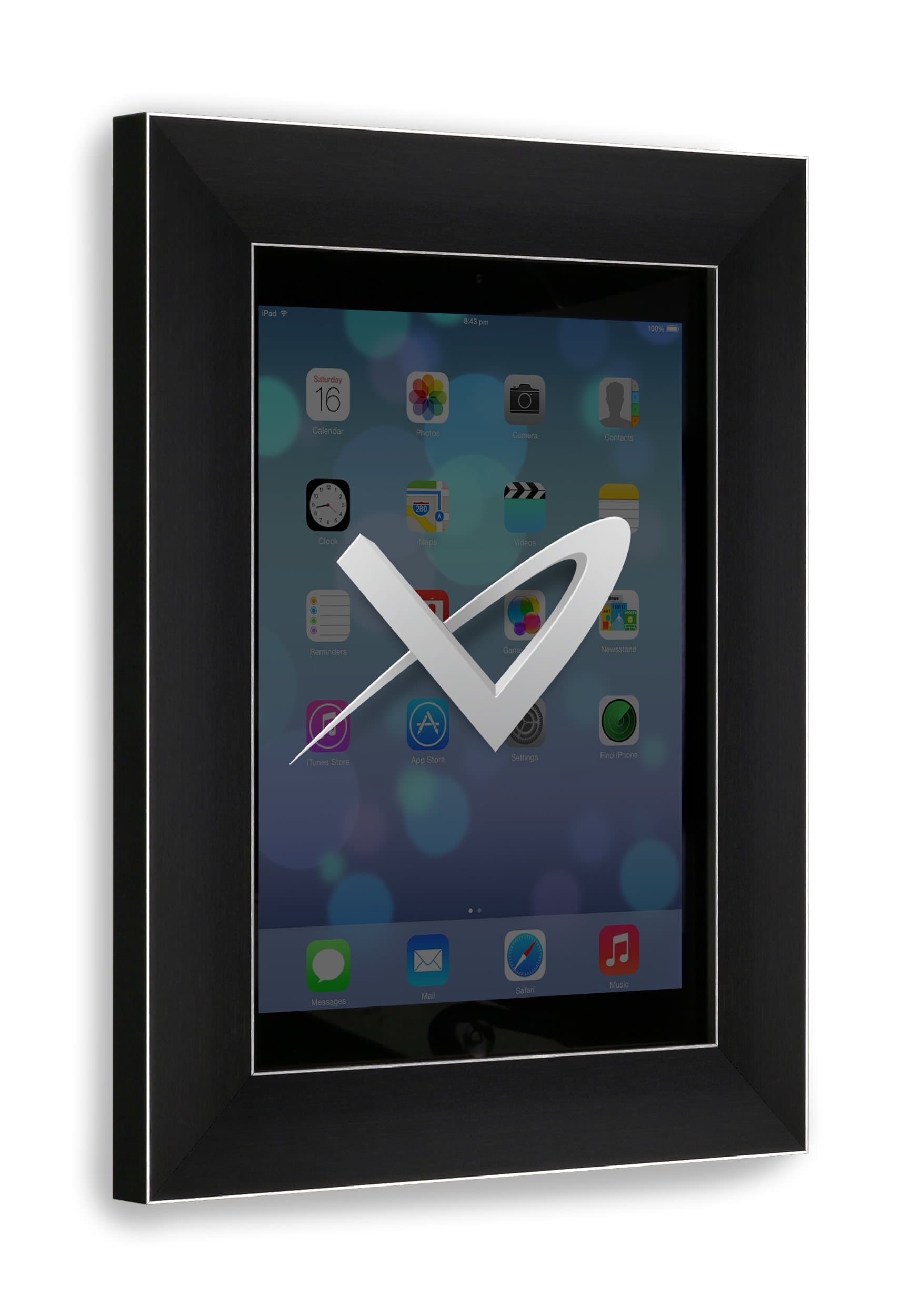 VidaMount iPad 2/3 / 4 On Wall Metal Frame - Black Metalline