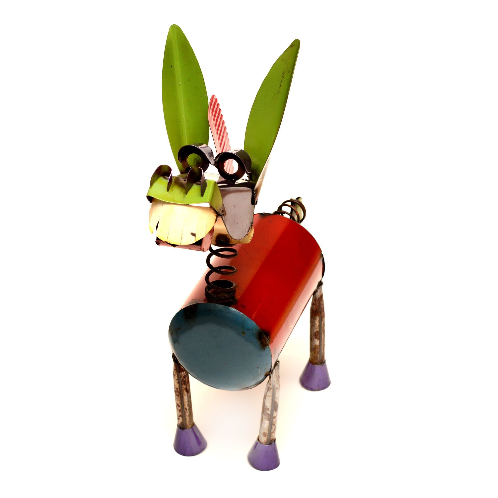 10390 Spring Neck Donkey for Decor, 8.5 by 4 by 9.5-Inch, Multicolor