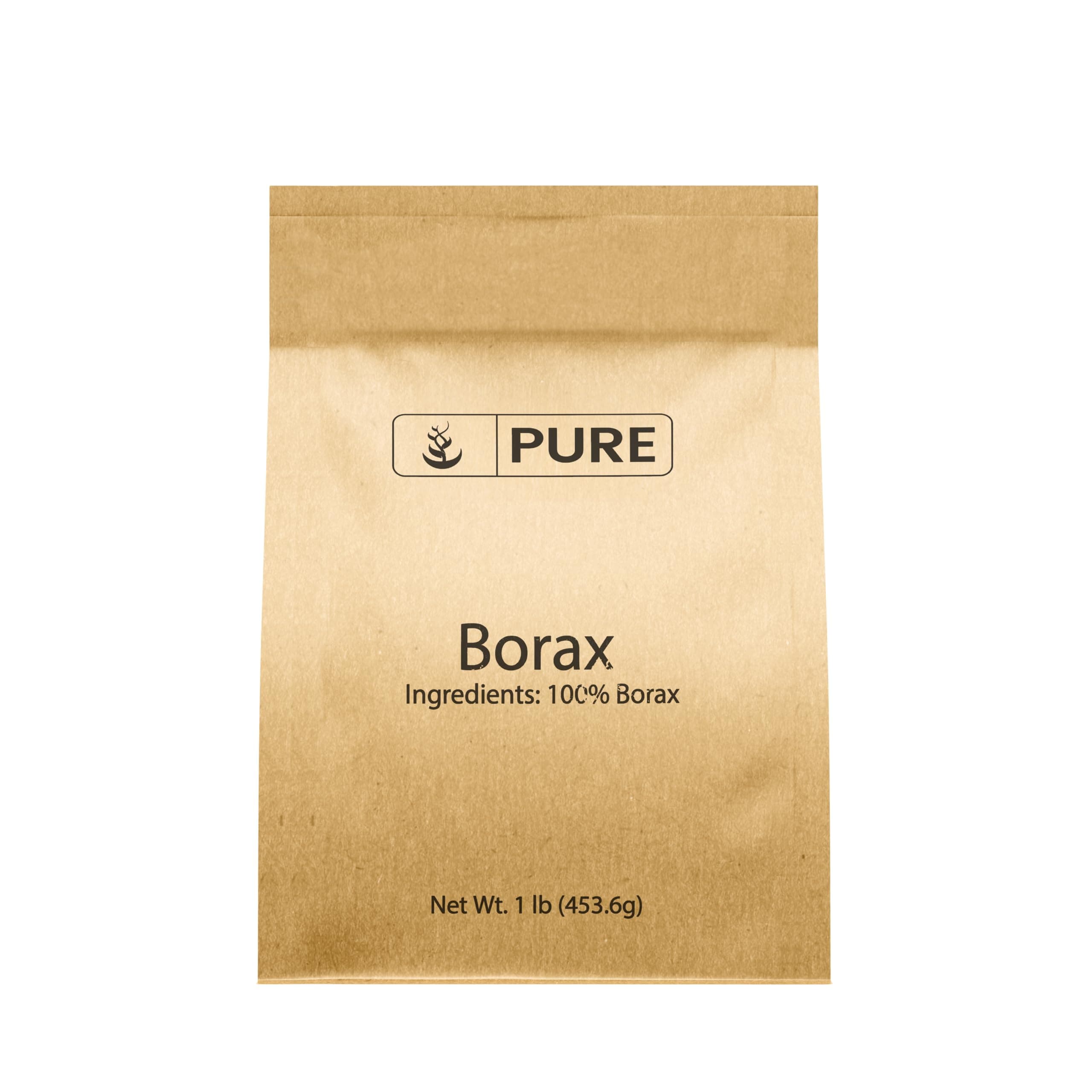 Borax Powder, 1 lb, Multi-Purpose Natural-Source Laundry Booster & Deodorizer, 100% Detergent, Safe, Fresher Bathroom, Removes Tough Stains, Eco-Friendly Packaging