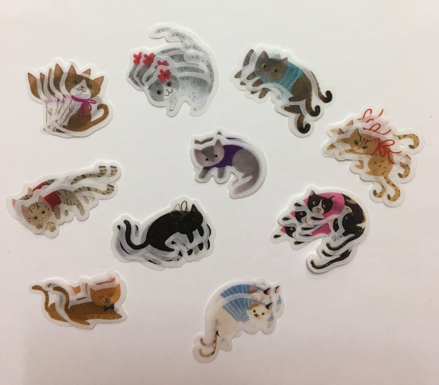 Cute Cat Mini Stickers Collection 50 Pack Flake Seals