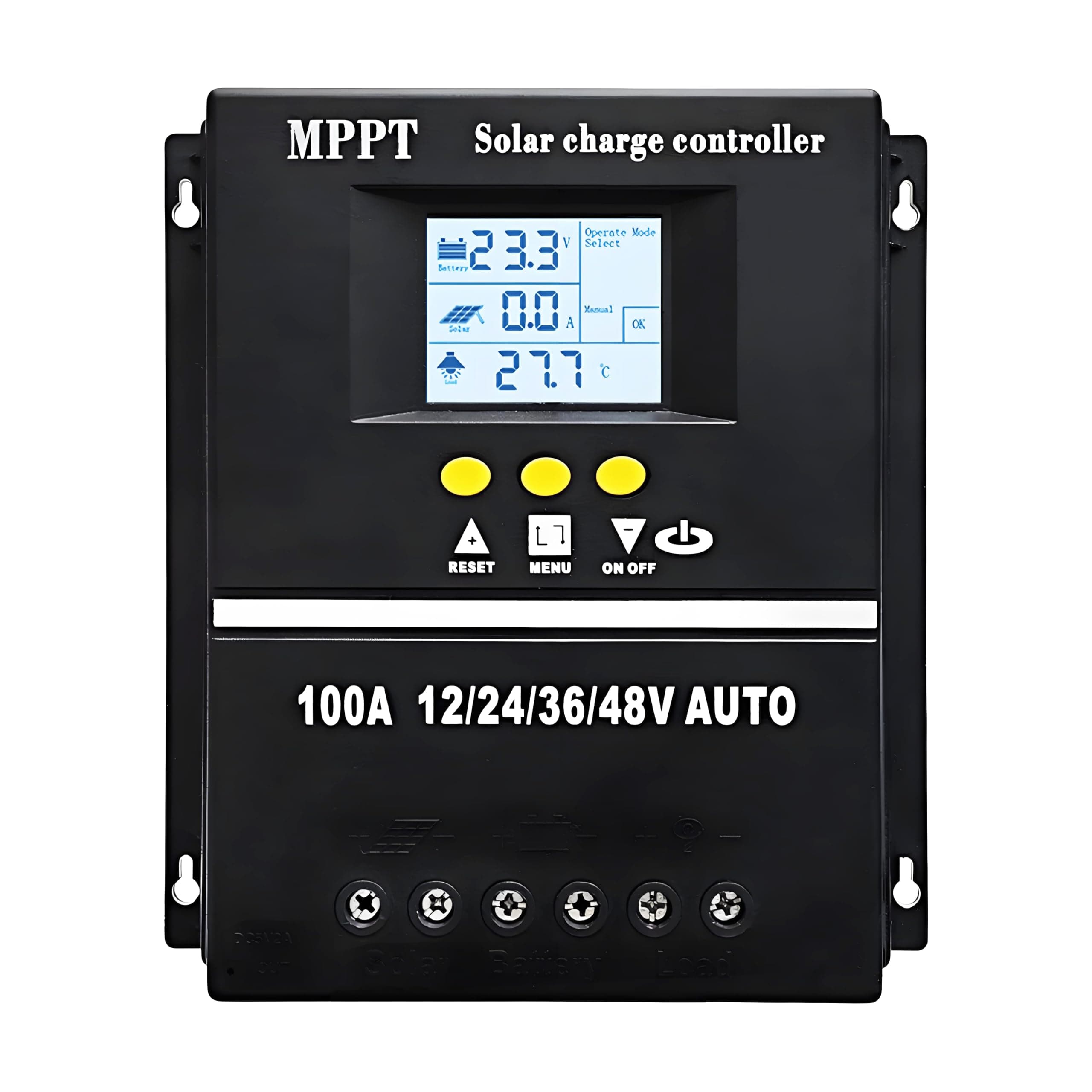 Y&H 60A MPPT Solar Charge Controller 12V 24V 36V 48V LCD Display Battery Intelligent Controller Max 100V Input Dual USB for Lead Acid / Lithium