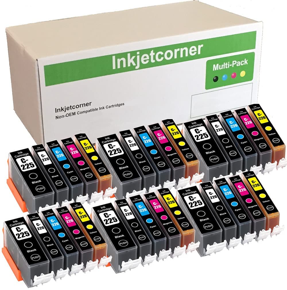 Inkjetcorner Compatible Ink Cartridge Replacement for PGI-225 CLI-226 for use with MX882 MX892 MG5320 MG5220 MG5120 iP4920 (30-Pack)