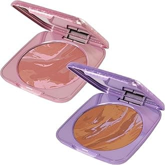 Whats Up Beauty - Cheeque Terre Duo (30 Relaxed Roma Blush, 30 Tan Bronzer) Clean Cruelty Free Vegan Natural Made in Italy Niacinamide Hyaluronic Acid Actives Cheek Makeup