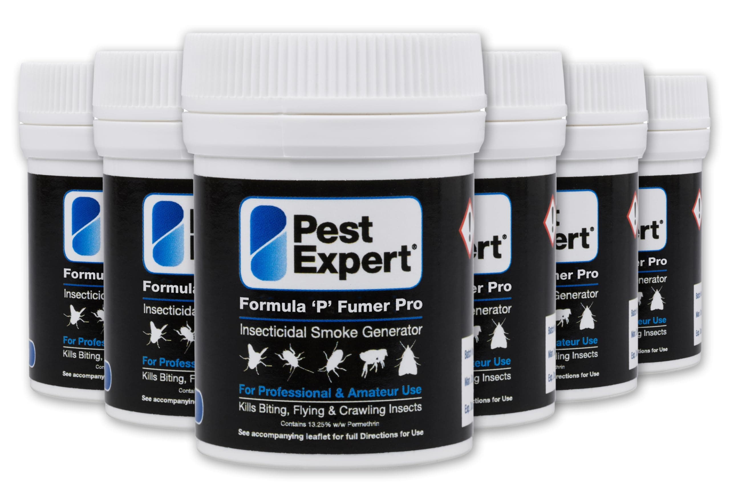 Pest Expert Flea & Cluster Fly Killer Smoke Bombs (6 x 7g) - 240m³ - (7g -TWICE THE SIZE OF MINI SMOKE BOMBS) - Pro Flea Treatment Foggers for the Home - Professional Strength Approved for Amateur Use