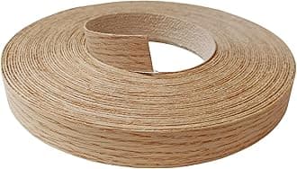 Red Oak 7/8 in x50 ft Edgebanding Roll - Pre-glued, Flexible Iron-On Wood Veneer Edging for Laminate Furniture