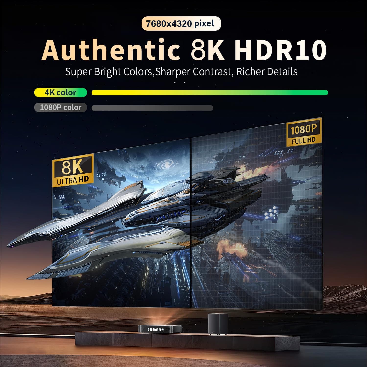 RUPA Android TV Box 14.0, 2025 Upgraded Android Box 2GB RAM 16GB ROM Support Dual-WiFi 2.4G/5.8GHz WIFI6 3D 8K HDR10+ BT5.0 with Voice Remote Control