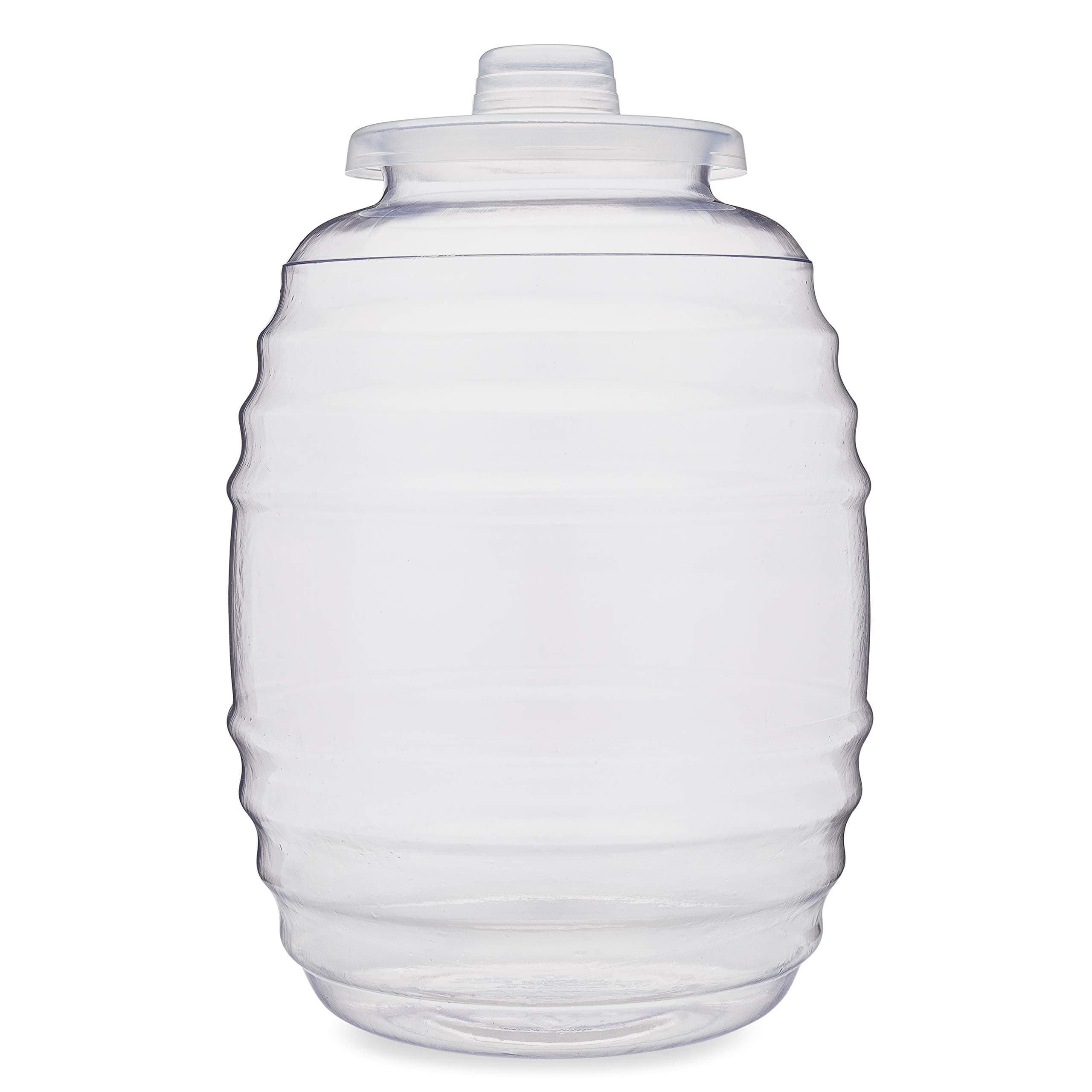 CHAMPS 3 Gallon Large Plastic Water Jug - Refillable Liquid Container Refrigerator Jugs Ideal for Drink and Beverage Storage of Water Container Dispenser - No Spout