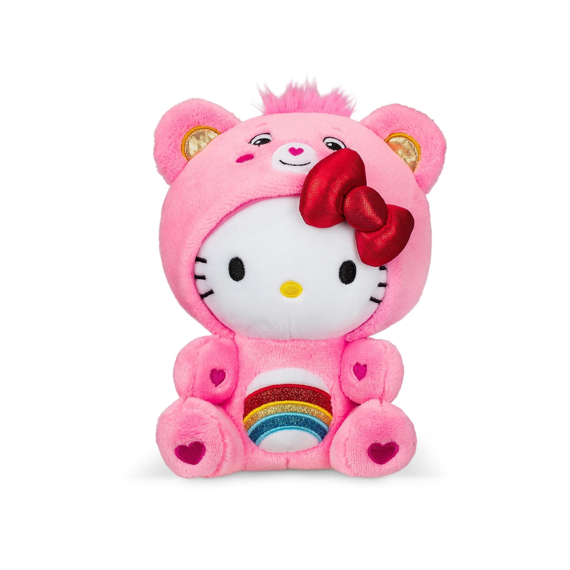 Care Bears Hello Kitty Pretend as Cheer Bear 8" Fun Sized Plush - Soft and Cuddly Vest! For girls, boys, employees, collectors, ages 4+