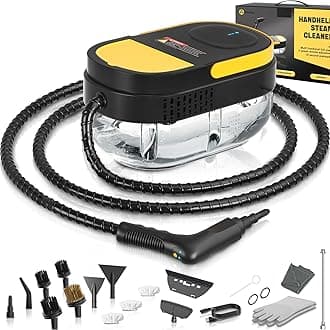 Steam Cleaner, 3 Level Adjustable Handle, 15s Heat Up, 1.69 Quarts Tank, Portable Steamer for Cleaning with 15 pcs Accessories, Steam Cleaner for Home for Dirt, Grease, Grout, Tile,Floor, Car