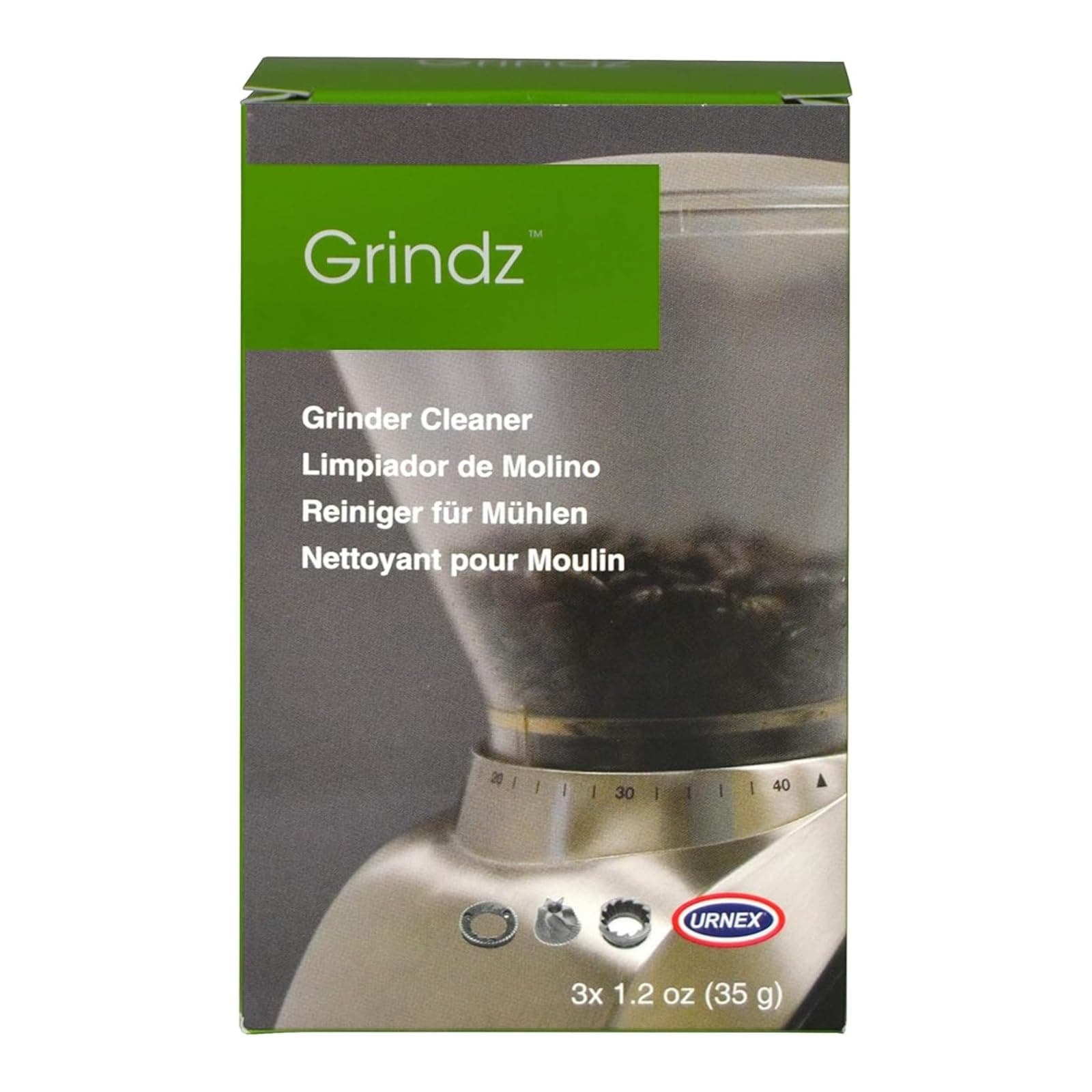 URNEX Grindz Machine Cleaning General Purpose 1.2 oz (35 g) x 3 Packs (For Household)