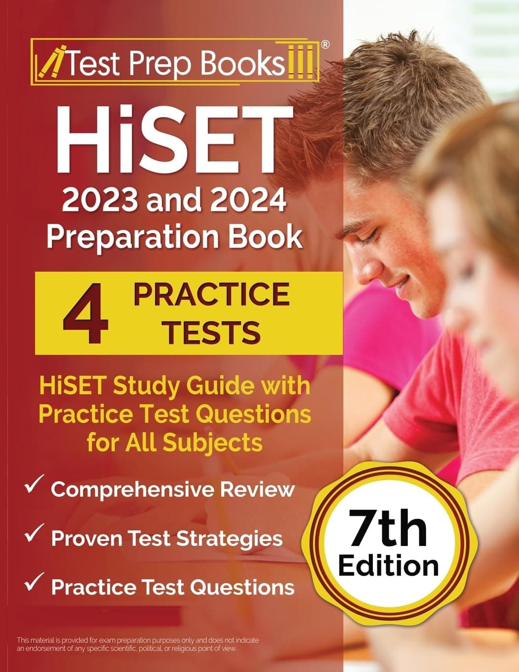 HiSET 2023 and 2024 Preparation Book: HiSET Study Guide with Practice Test Questions for All Subjects: [7th Edition]