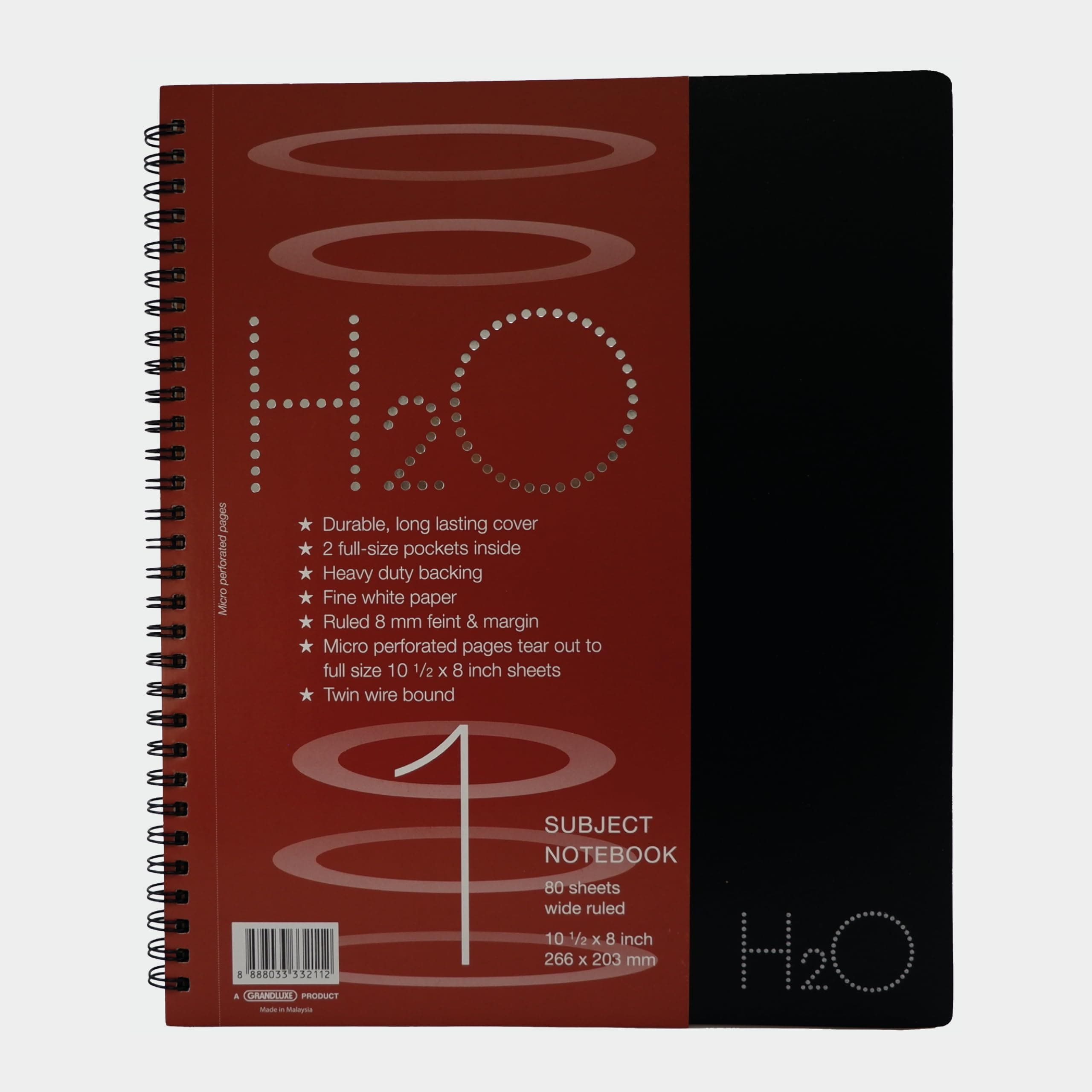 Grandluxe H2O 1 Subject Quarto 80 Sheets Line Note Book