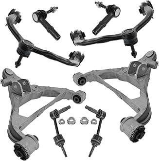TRQ Front Steering & Suspension Kit Control Arm with Ball Joint Sway Bar Stabilizer Link Tie Rod Compatible with 2005-2006 Ford Expedition
