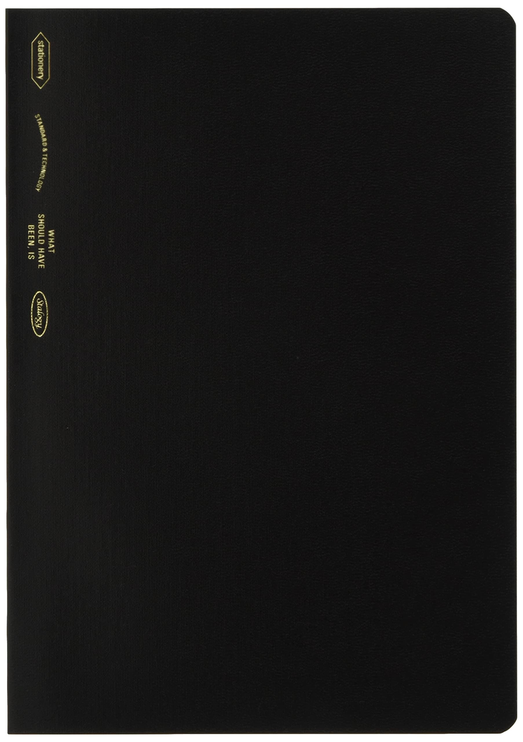 Nitoms S4108 STALOGY Notebook, A5, Squared, 1/2 Ear, Black