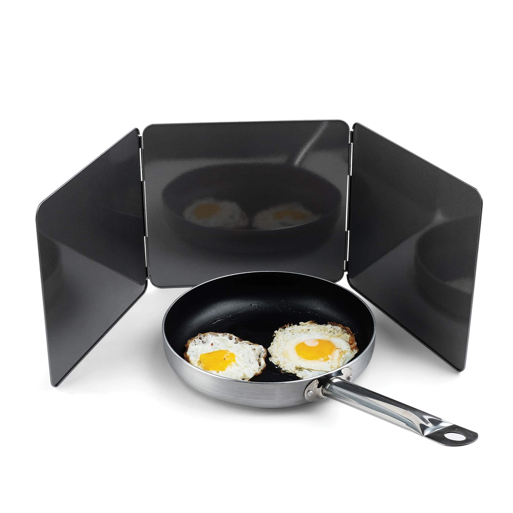 Fox Run Non-Stick 3 Sided Splatter Guard For Stove Top And Frying Pan, 9 X 10.25 Inches, Gray Steel
