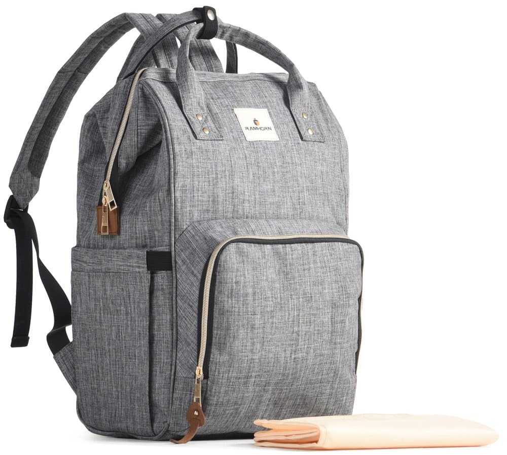 Diaper Bag, Multi-Function Waterproof Travel Baby Nappy Changing Bag Backpack with Insulated Bottle Pocket, Durable Stylish & Large Capacity