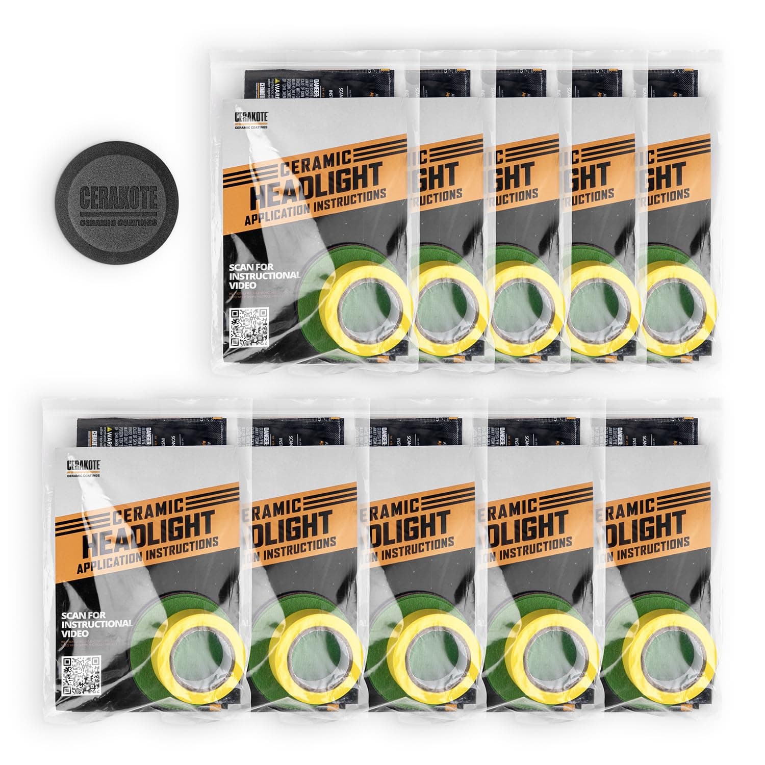 Ceramic Headlight Restoration Pro Kit - 10 Vehicle Bundle - Brings Headlights Back to Like New Condition - 3 Easy Steps - No Power Tools Required