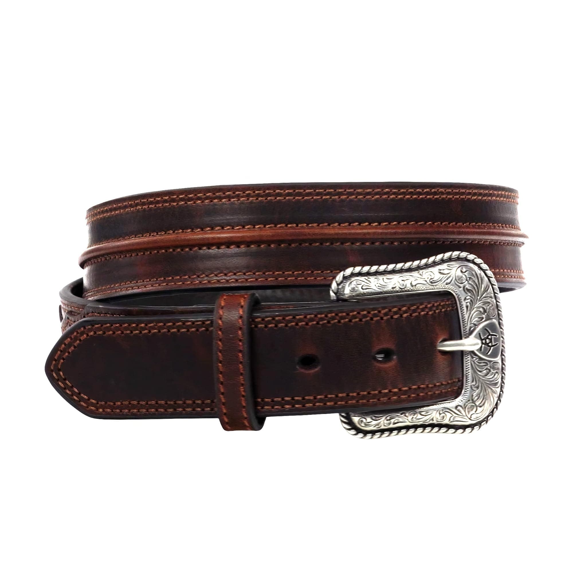 Men's Distressed Leather Western Belt