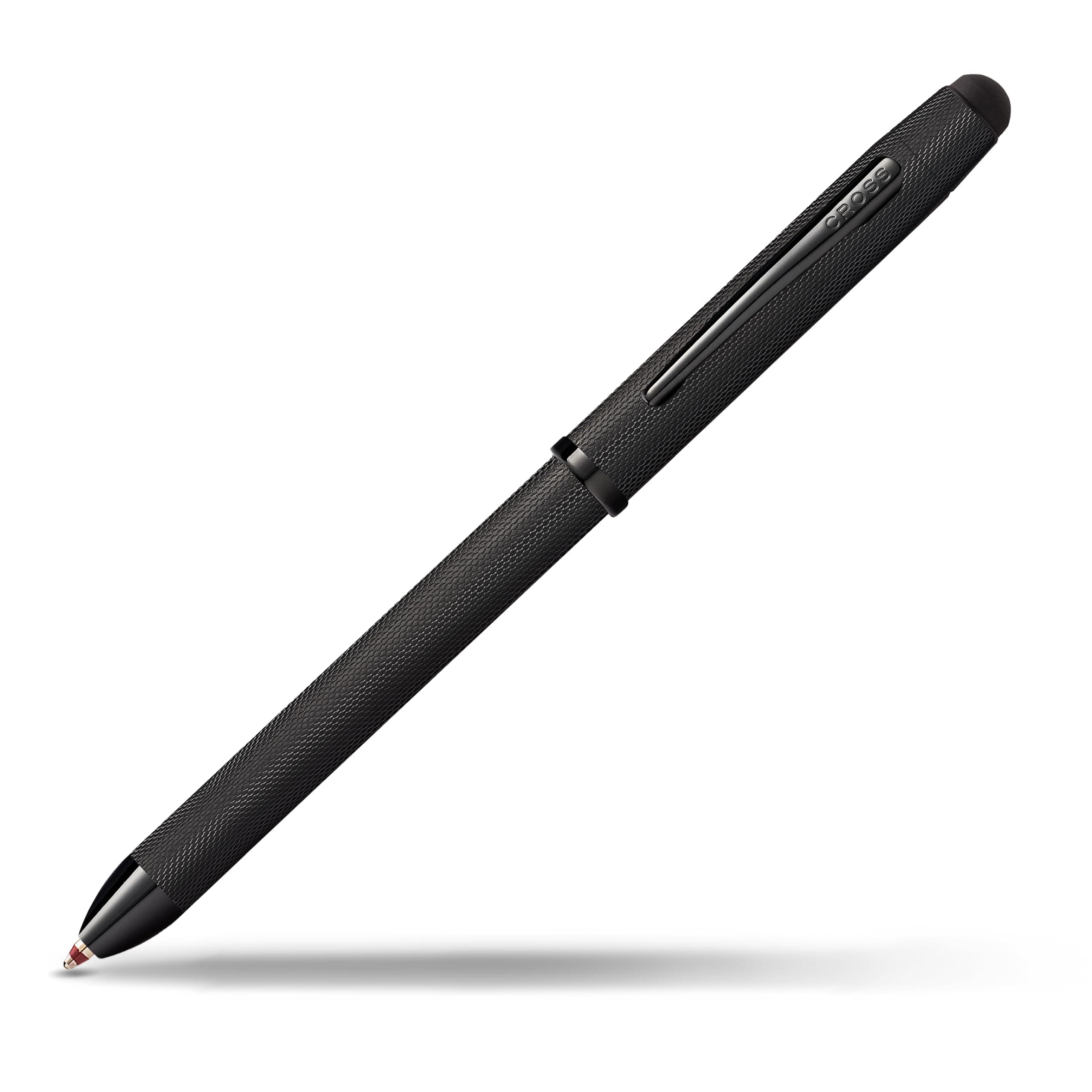 Cross Tech3+ Brushed Black PVD Multifunction Pen with Stylus and 0.5mm Lead