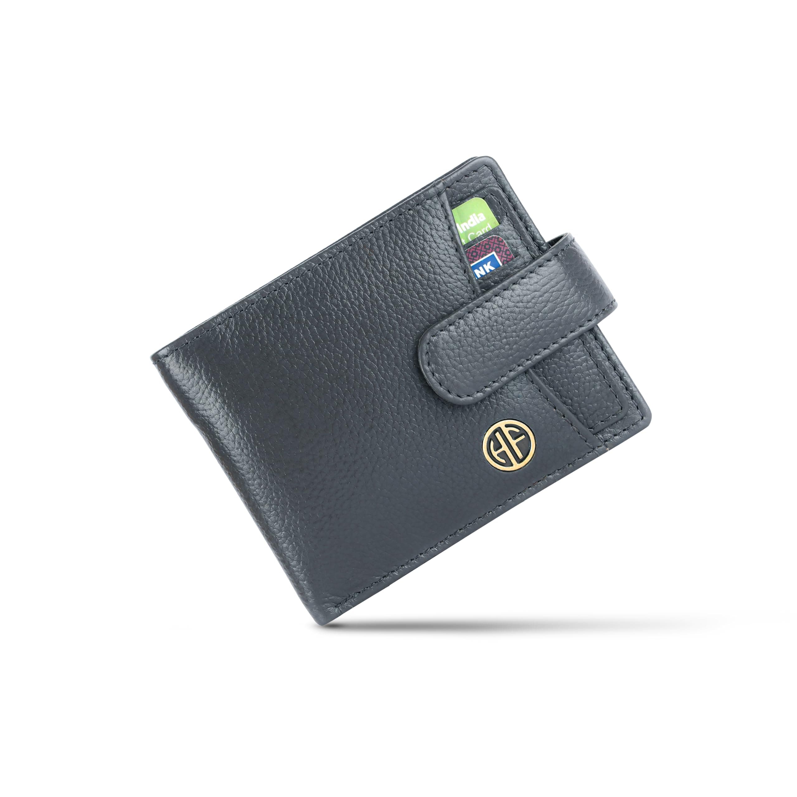 Genuine Leather Wallets for Men, Graphite Grey, RFID Protected Nappa Leather Wallet for Men, Mens Wallet with 5 Card Slots, Gift for Valentine Day, Father's Day, Birthday