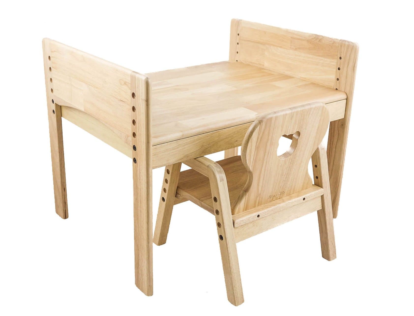 Mesas Illa Bear Adjustable Children's Seating Set, Table And Chairs???100% Solid Wood