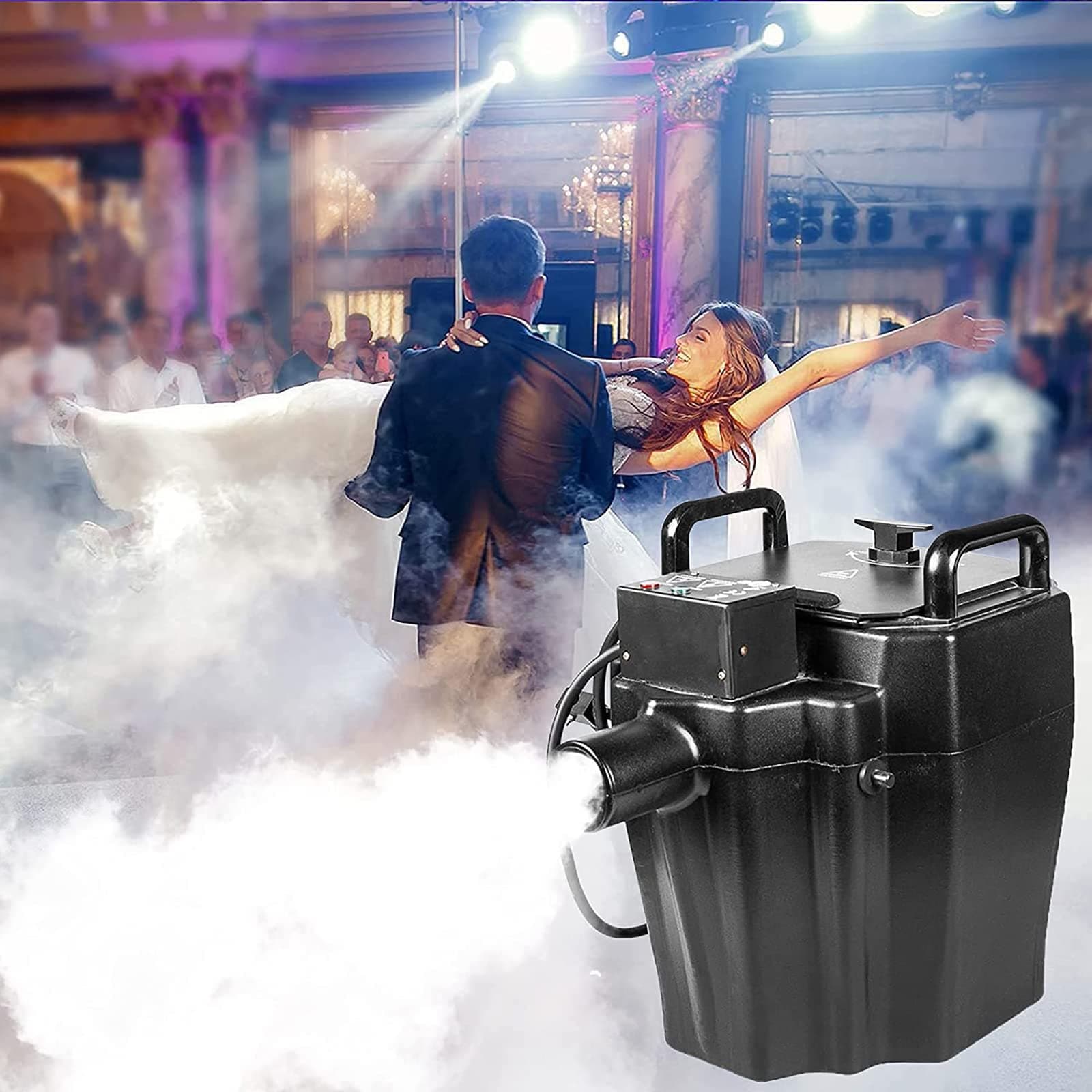 Dry Ice Low Lying Fog Machine 3500W Stage Effect Machine Low Fog Smoke Machine Stage Atmospheric Effects Machine for Wedding Party Club DJ Disco Concert Show
