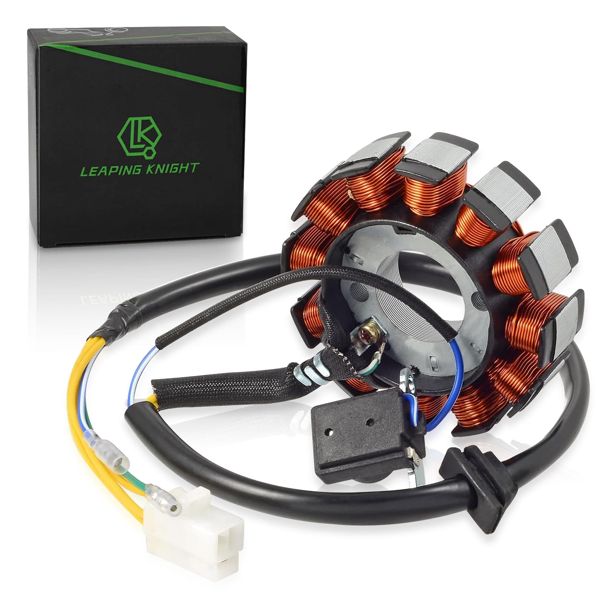 GY6 Stator Ignition Stator Magneto Coil 12 Pole Direct Current 5 Wire Copper Powersports Stators for GY6 50cc 125cc 150cc 4 Stroke Moped Scooter ATV Quad Go Kart Scooter Performance Parts