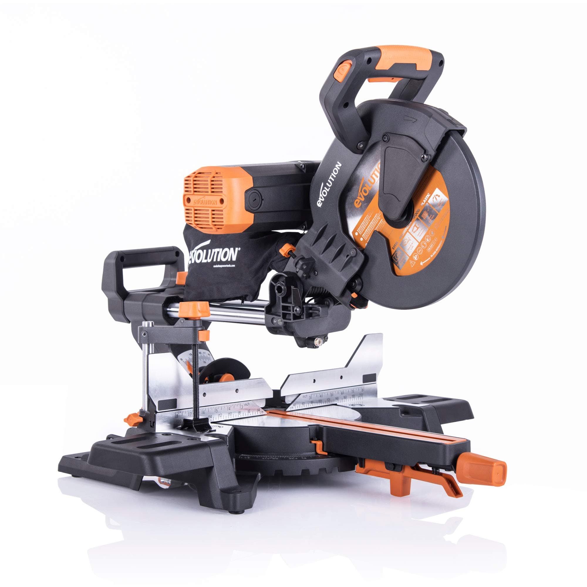 Power Tools R255SMS-DB+ 10-Inch Dual Bevel Sliding Miter Saw Multi-Material, Multipurpose Cutting Cuts Metal, Plastic, Wood 45˚-45˚ Double Bevel & 50˚-50˚ Miter TCT Blade Included