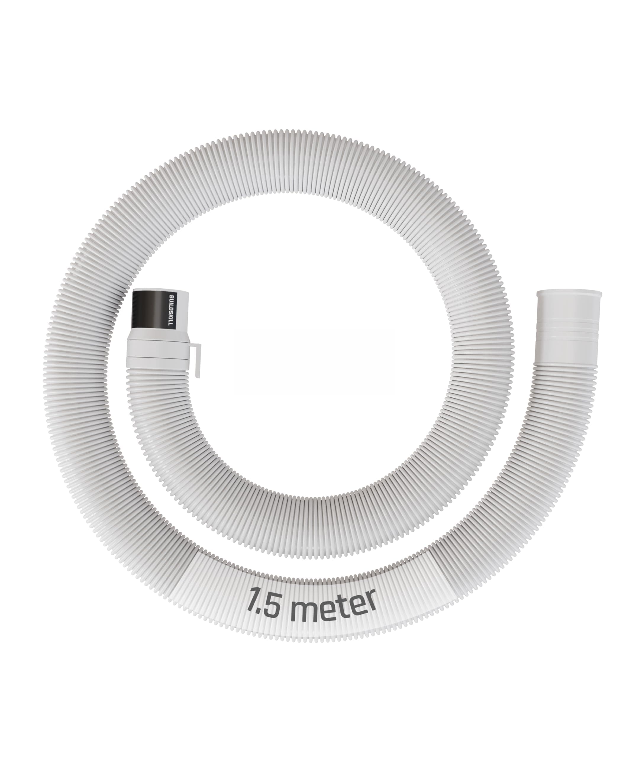 BUILDSKILL Semi-Automatic Washing Machine Drain Pipe 1.5 Meters | In-Built Anti-Slip Hook | Leakproof Solid Built | Flexible Design | 5-8Kg Washing Machine Pipe Outlet Drain (Pack of 1- White)