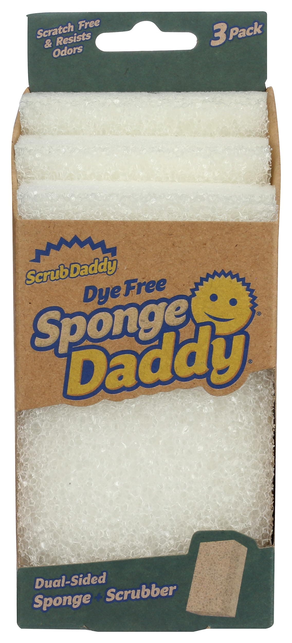 Scrub Daddy Sponge Daddy Dyeless Sponges White