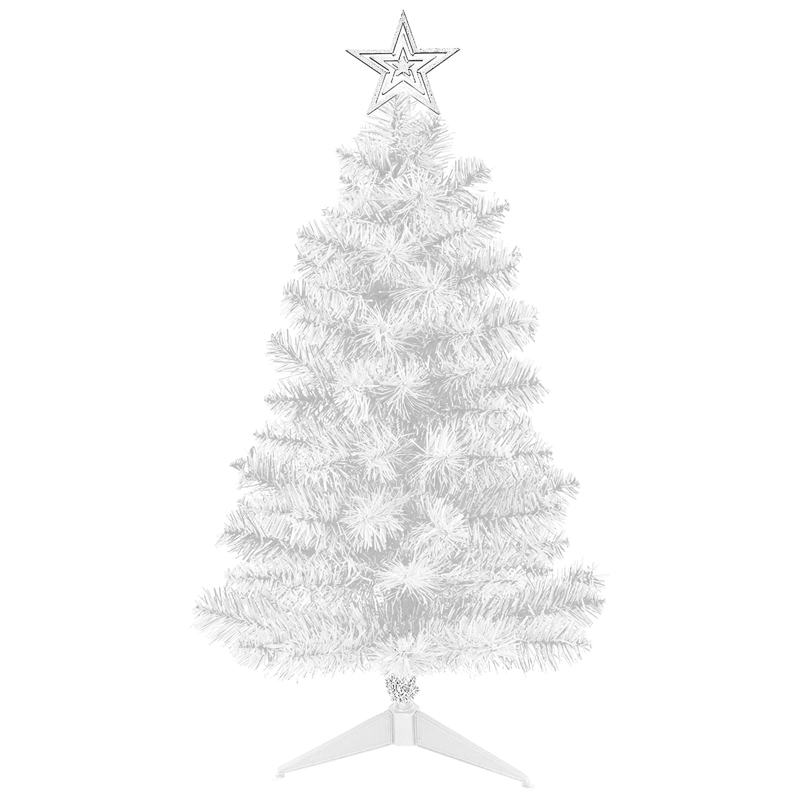 Mini White Christmas Tree Tabletop Premium Artificial 3Ft Small Christmas Tree for Home, Office, Indoor and Outdoor Decor,Holiday Decoration,Easy Assembly Metal Hinges & Foldable Base.
