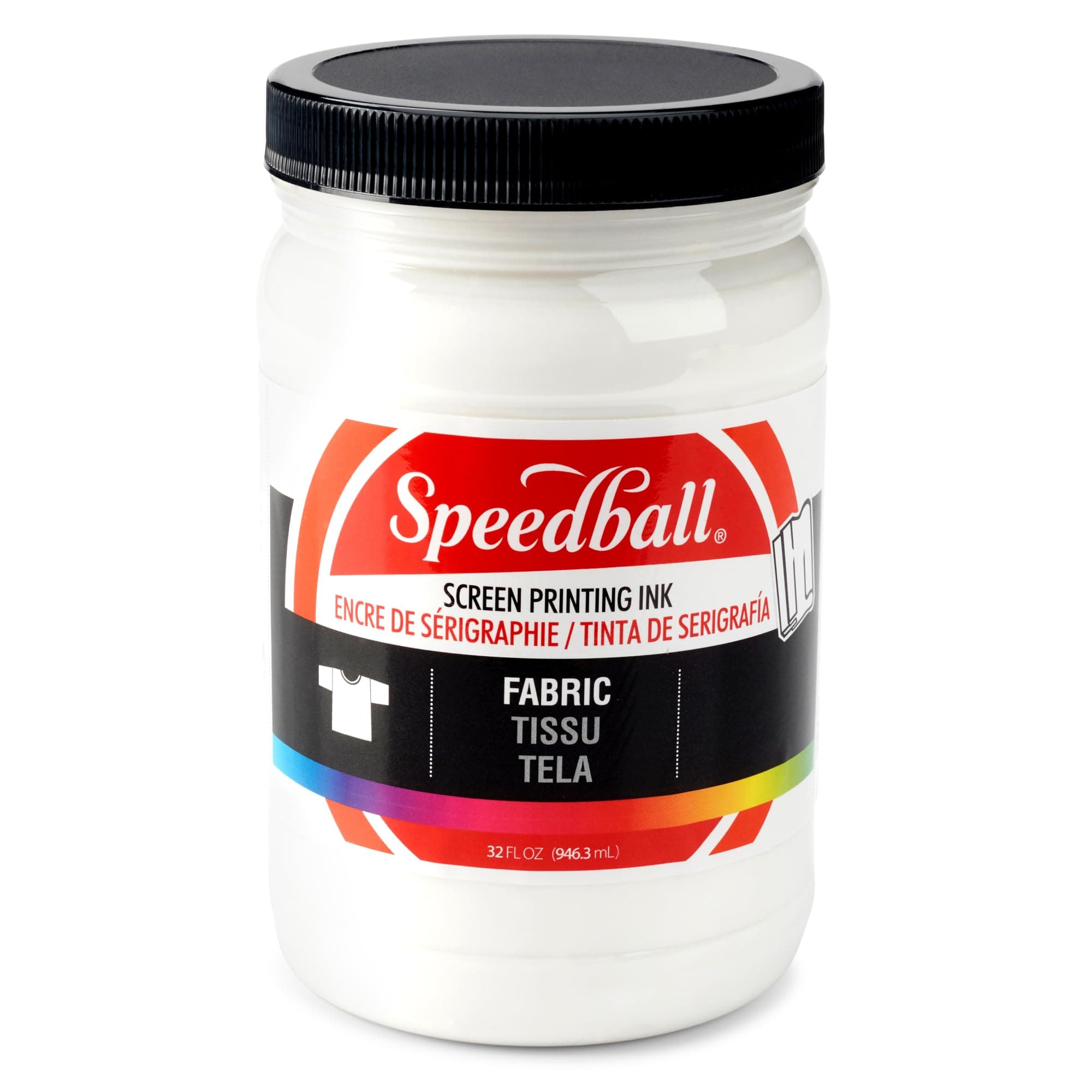 Fabric Screen Printing Ink, 32-Ounce, White