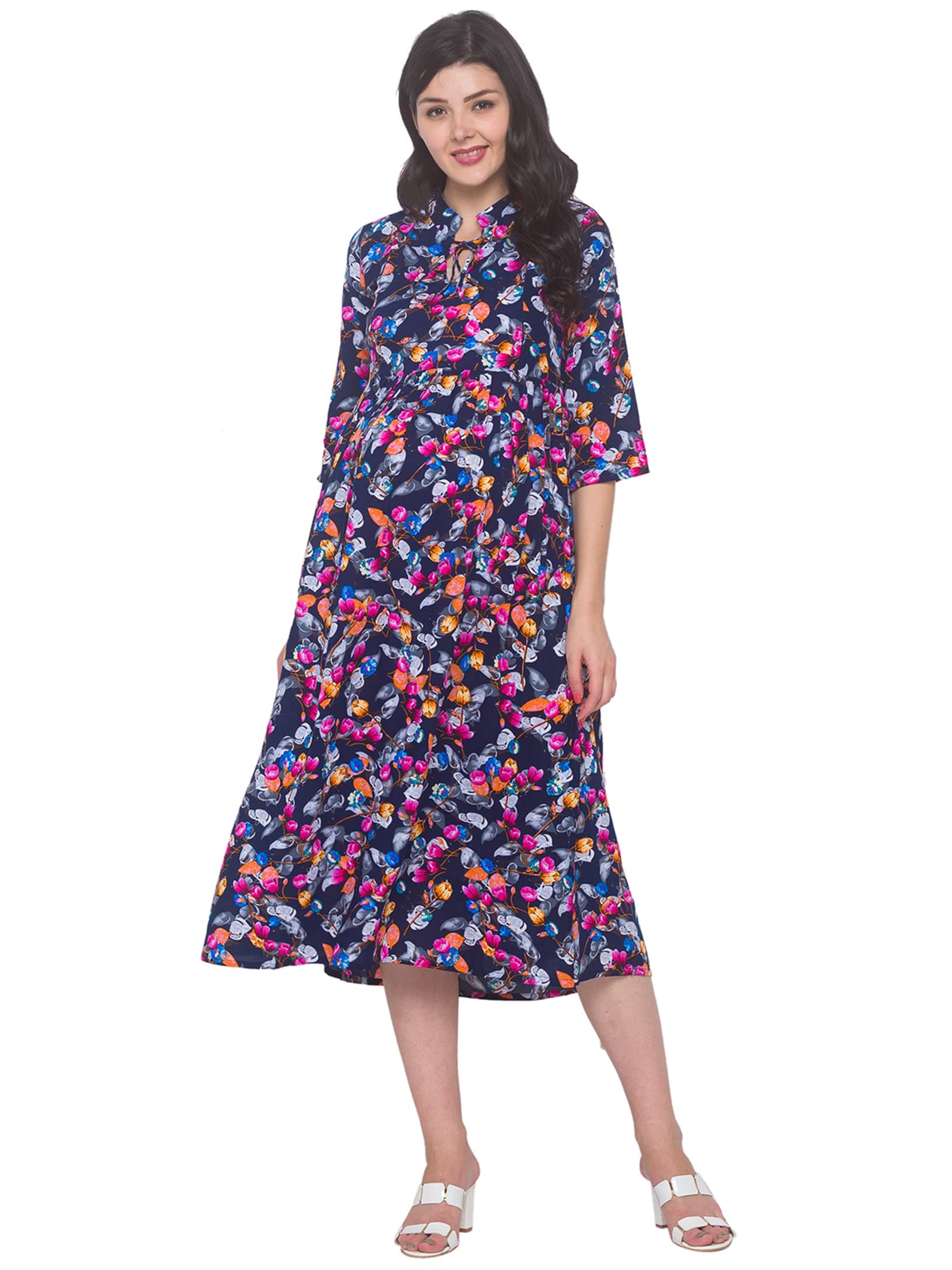 AV2 Women's Rayon A-Line Maternity Kurta