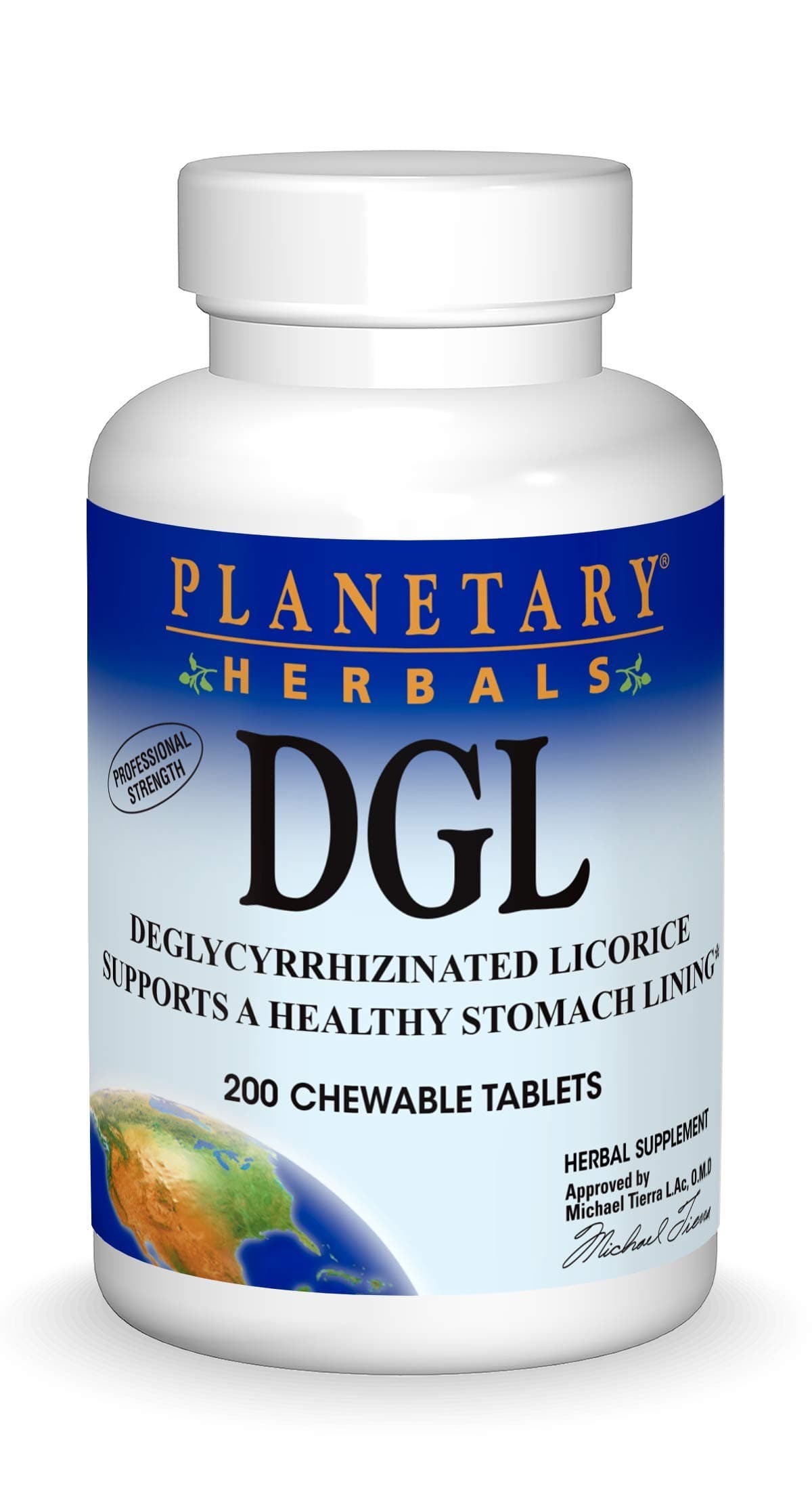 Planetary Herbals DGL Licorice Tablets, 200 Chewable Tablets