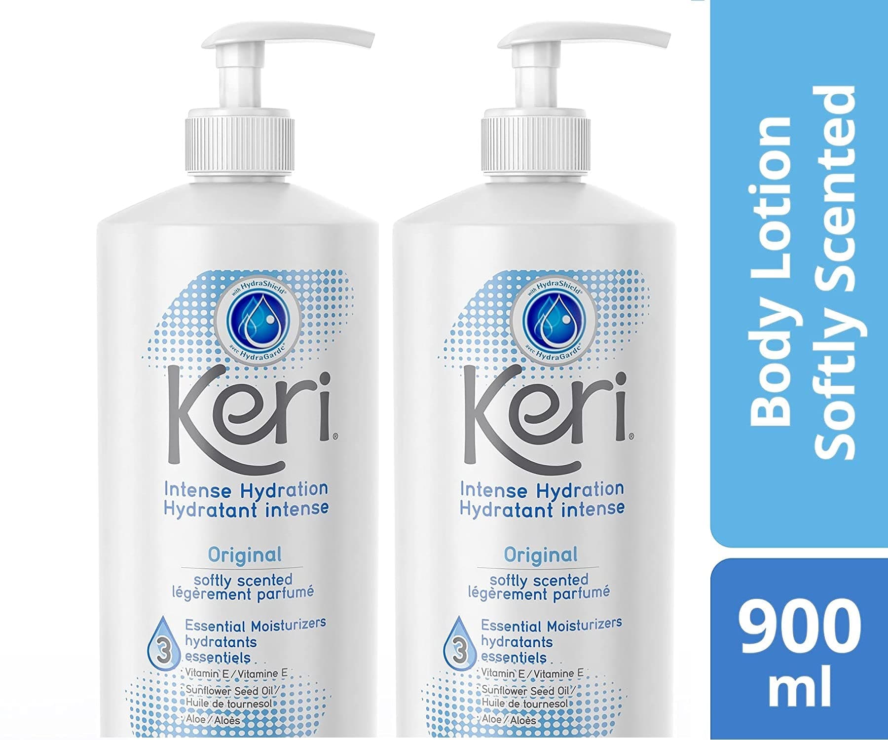 Keri Lotion Original Intense Hydration Softly Scented, 900 mL, 2 Piece
