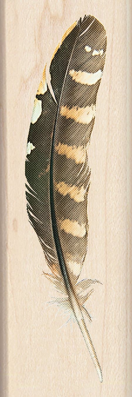 Inkadinkado Wood Stamp, Feather
