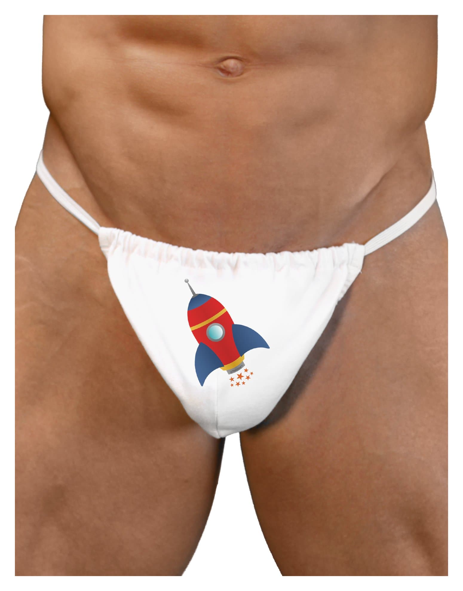 LOBBO TooLoud Space Rocket Ship and Stars Mens G-String Underwear