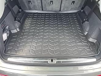 Cargo Liner - Trunk Mat for Audi Q7 SQ7 2016-2026 – Weather-Resistant Trunk Mats for Cars with Raised Lip – Non-Slip Car Trunk Mat Rubber – Easy to Install – Laser Pre-Cut Design