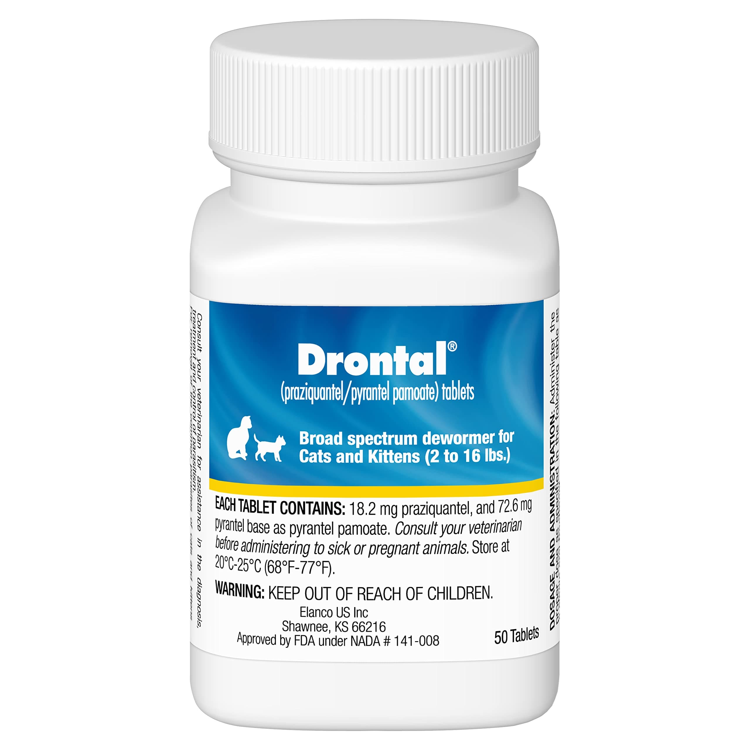 Elanco Drontal Broad Spectrum Dewormer, 50 Tablets