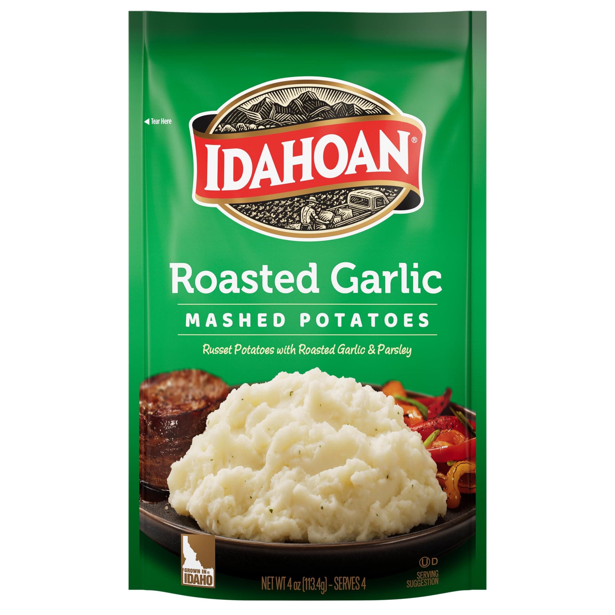 Idahoan Mashed Potatoes - Roasted Garlic - 4oz