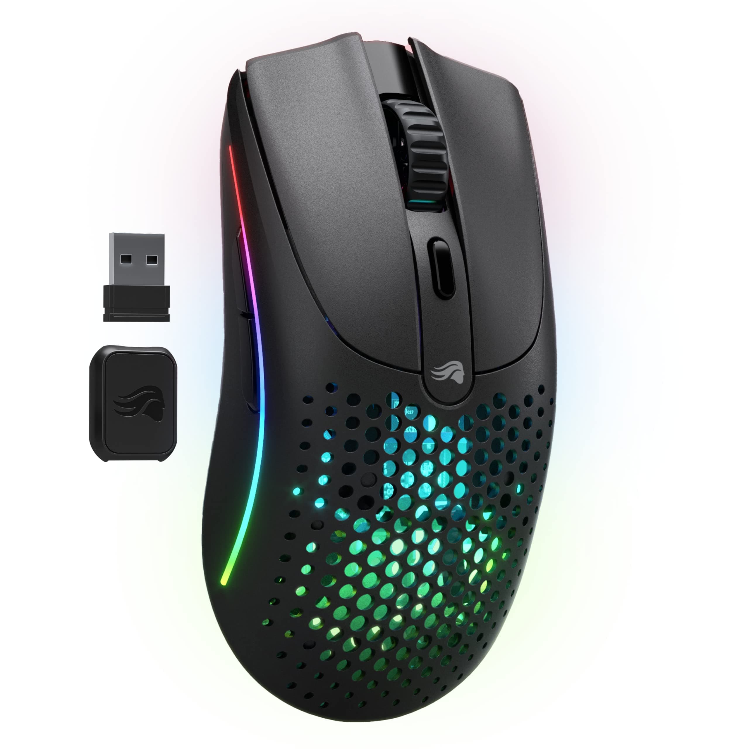 Gaming Model O 2 Wireless Gaming Mouse - Hybrid 2.4GHz & Bluetooth Wireless, 68g Superlight, Long Battery Life, 26k BAMF 2.0 Sensor, RGB, Ambidextrous, 6 Buttons, PTFE Feet - Black