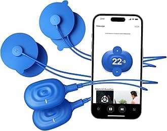 Therabody PowerDot 2.0 Duo - Stim TENS Unit for Pain Relief - Bluetooth Electrical Muscle Stimulation Device, 2 Smart Wireless NMES & TENS Pods for Muscle Pain, PMS and Menstrual Period Cramps (Blue)