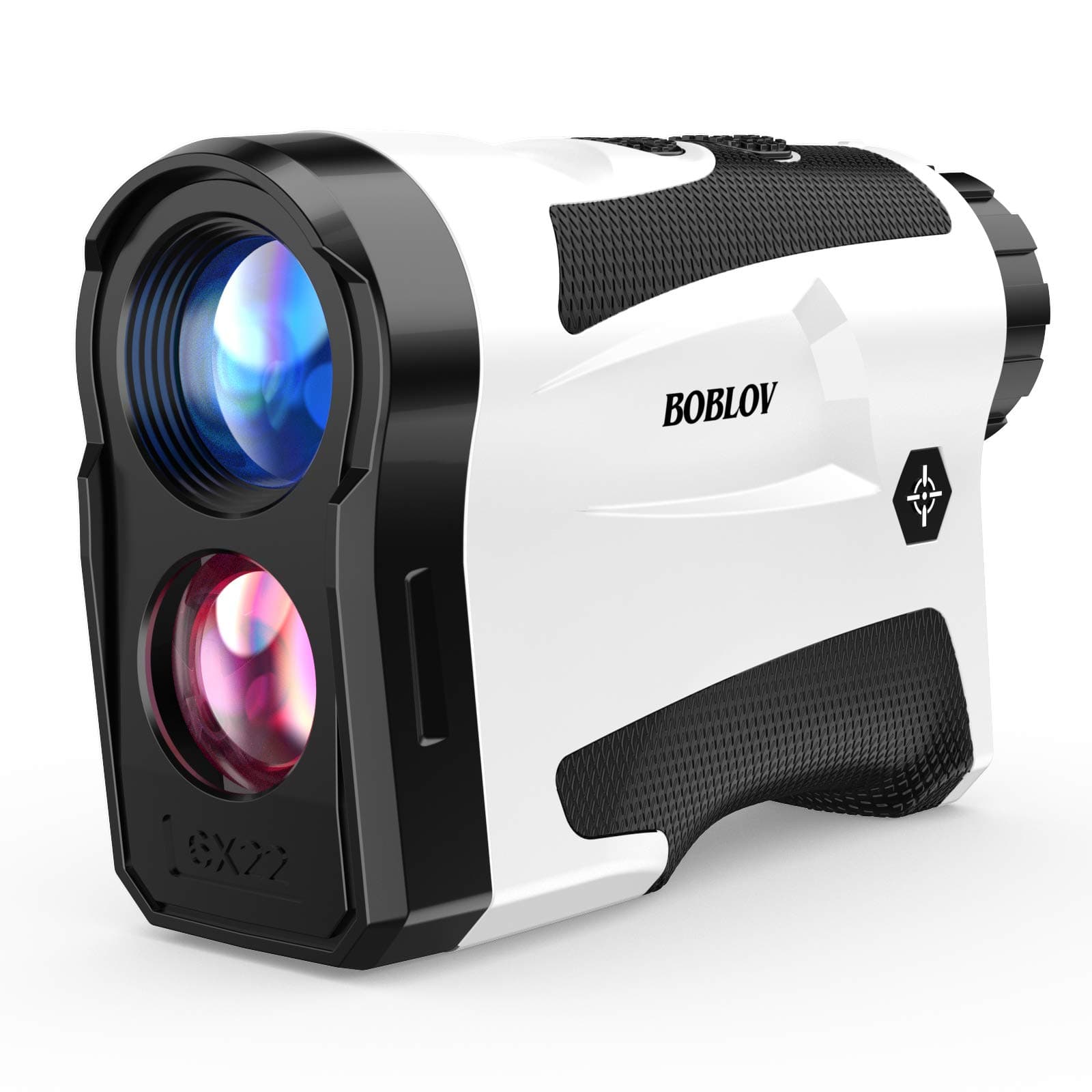 BOBLOV 650Yards Golf Rangefinder with Pinsensor 6X Magnification Support Vibration and USB Charging Flag Lock Distance Speed Measurement Range Finder