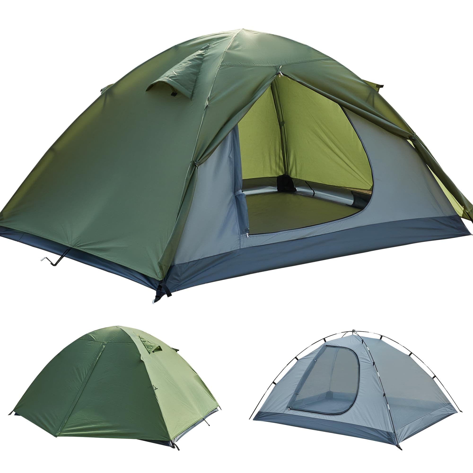 2/4/6 Person Tent for Camping, Easy Setup Large CabinTents includes Rainfly,Demo Camp Tents with Large Mesh Windows,Waterproof