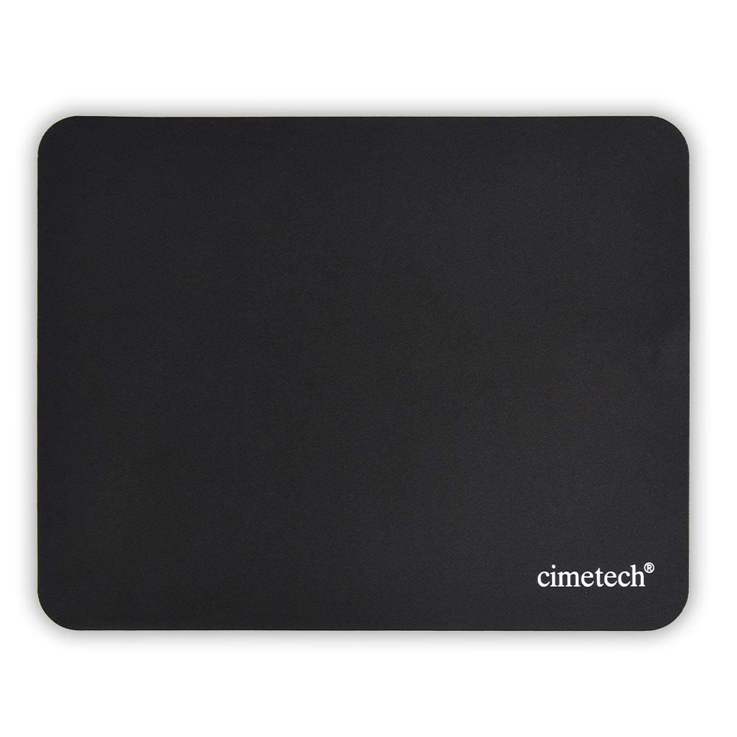 cimetech Mouse Mat Office Mouse Pad Mousepad 23 x 18 cm Ultra Thin Improves Speed and Accuracy, Non-Slip Rubber Base, Textured, Wear-Resistant, Washable, Black