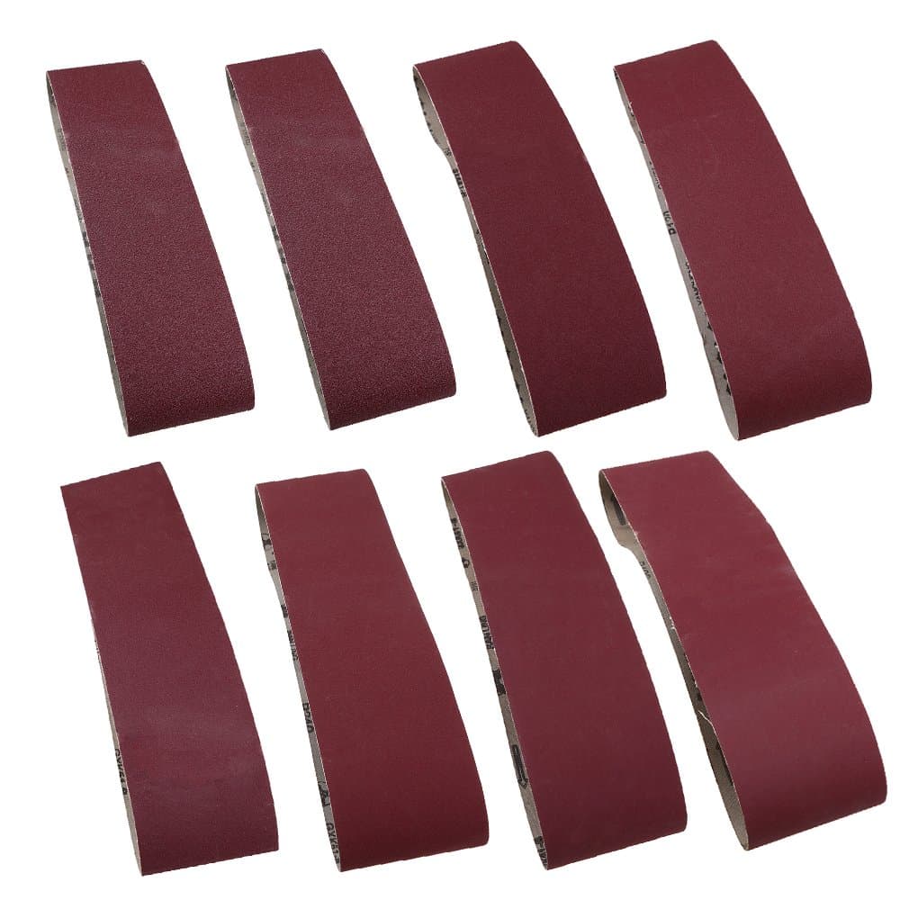 CENGOOD 8 Pack 4 x 36-Inch Sanding Belt 60 80 100 120 180 240 320 400 Grit Assortment Metal Grinding Aluminum Oxide