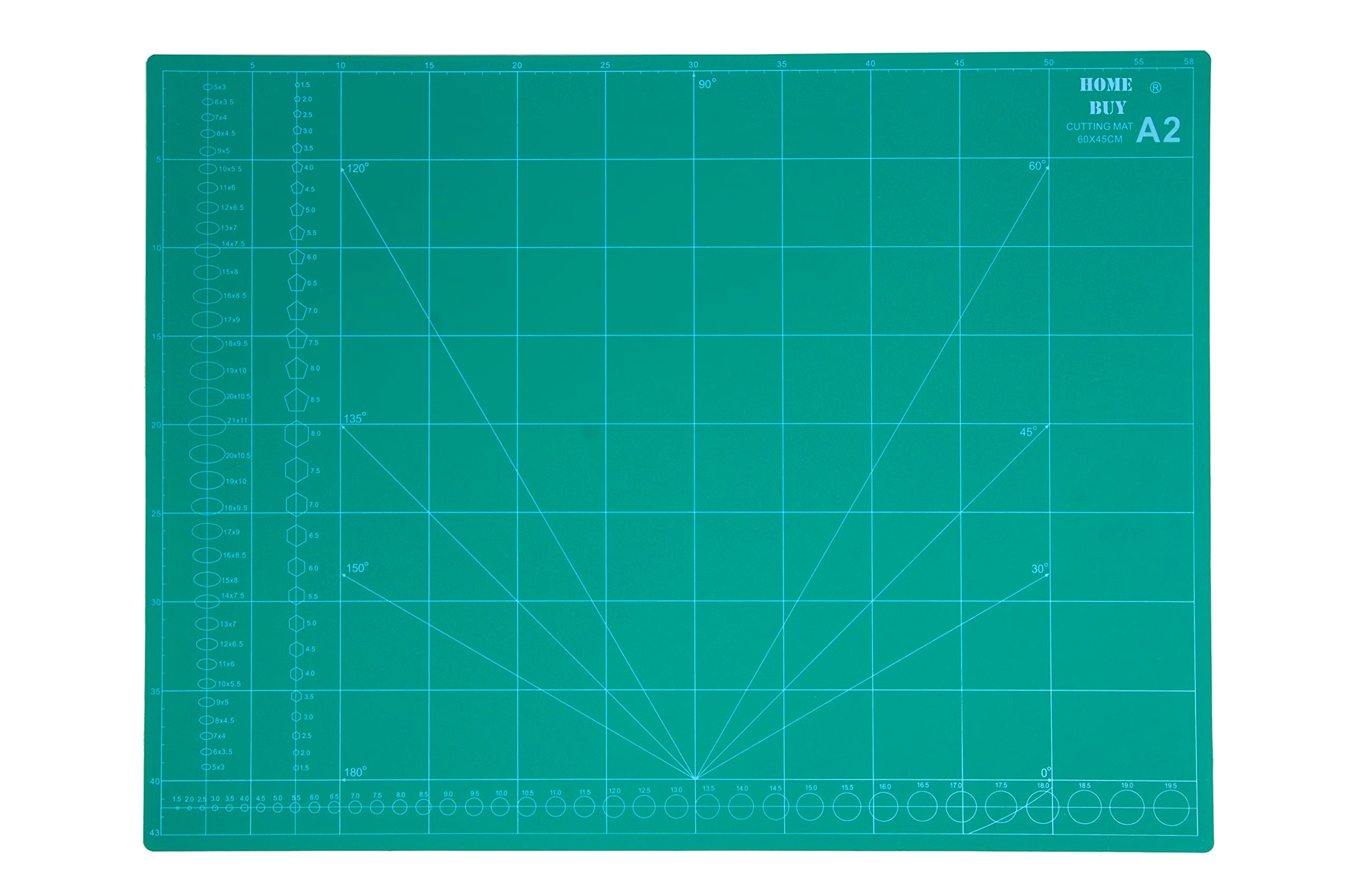 HOME BUY Polyvinyl Chloride Self-Healing, 5 Layered, Double Sided Flexible Cutting Mat, A2 Size (24 X 18 inch)