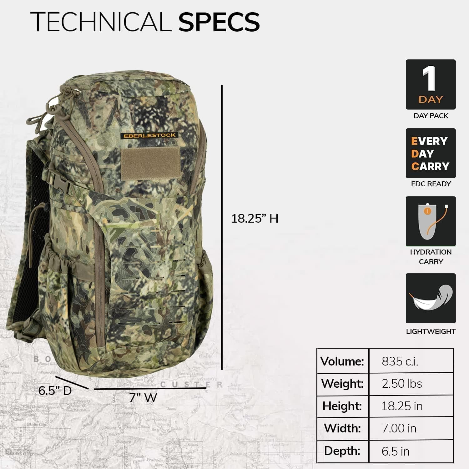 Eberlestock Bandit Pack - Rugged EDC Backpack Built for The Office Or The Outdoors