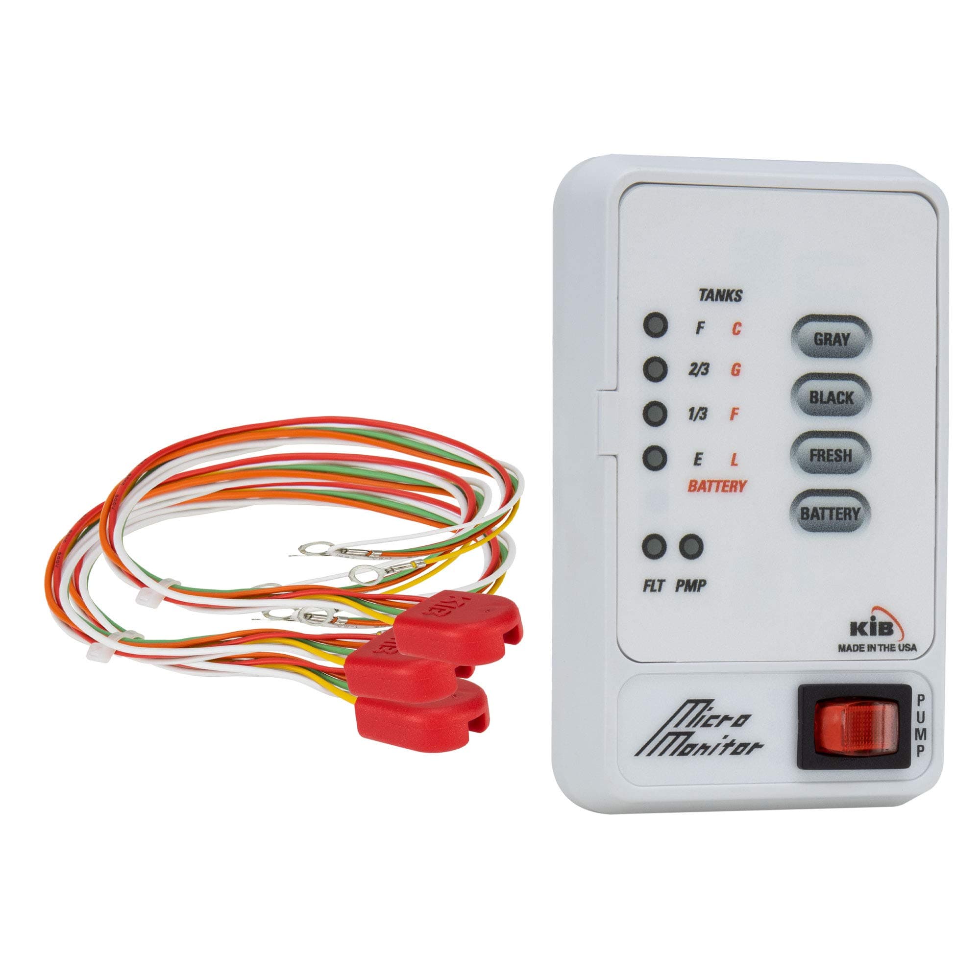 Tank Sensor Monitor Panel M21 | KIB Replacement | Panel Only | Level Sensor | Fresh Water or Holding Tank Level Sensor (White)